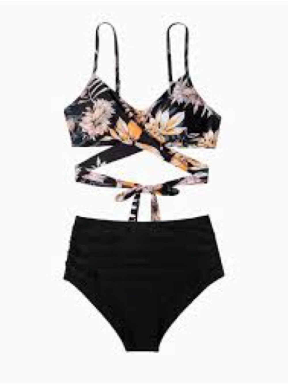 NWOT Floral Cutout Wrap Bikini Set – 2 Piece Swimsuit XL